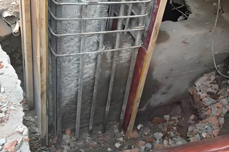 柱子植筋加固施工